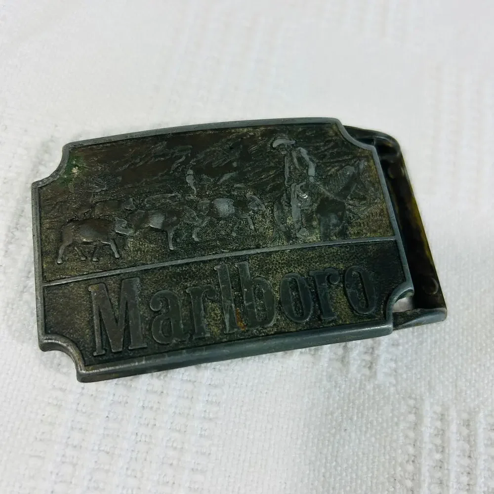 Malboro Belt Buckle Brass Vintage